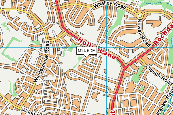 M24 5DE map - OS VectorMap District (Ordnance Survey)