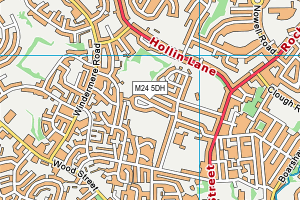 M24 5DH map - OS VectorMap District (Ordnance Survey)