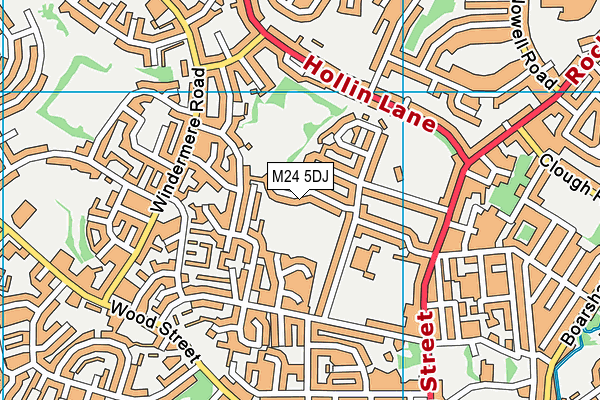 M24 5DJ map - OS VectorMap District (Ordnance Survey)