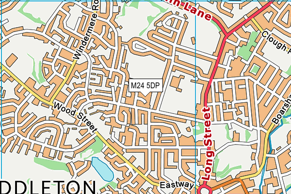 M24 5DP map - OS VectorMap District (Ordnance Survey)