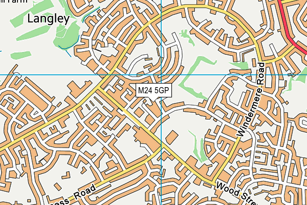 M24 5GP map - OS VectorMap District (Ordnance Survey)