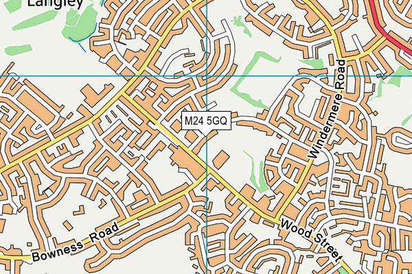 M24 5GQ map - OS VectorMap District (Ordnance Survey)