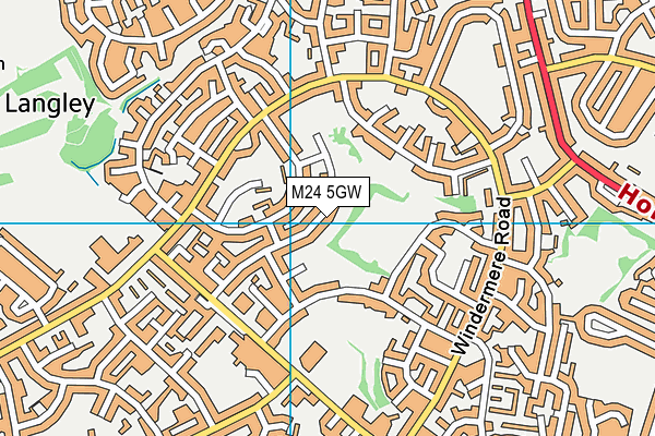 M24 5GW map - OS VectorMap District (Ordnance Survey)