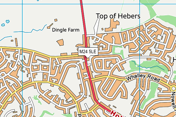 M24 5LE map - OS VectorMap District (Ordnance Survey)