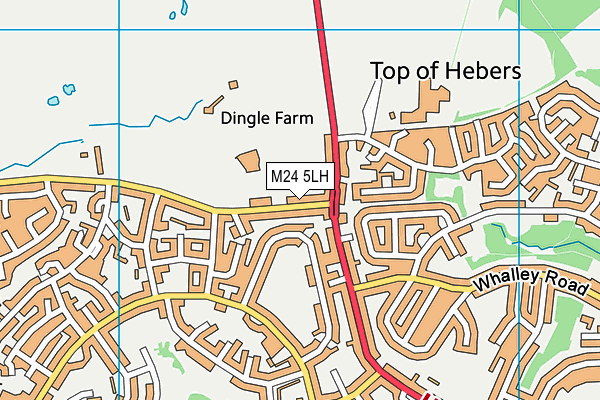 M24 5LH map - OS VectorMap District (Ordnance Survey)