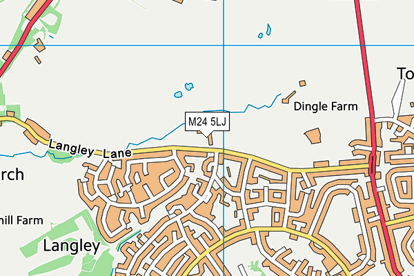 M24 5LJ map - OS VectorMap District (Ordnance Survey)