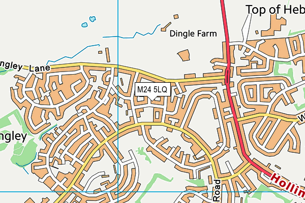 M24 5LQ map - OS VectorMap District (Ordnance Survey)