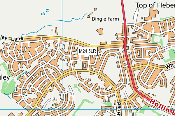 M24 5LR map - OS VectorMap District (Ordnance Survey)