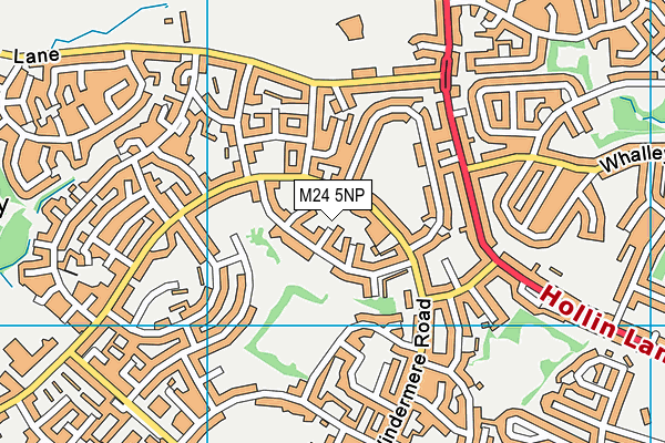 M24 5NP map - OS VectorMap District (Ordnance Survey)