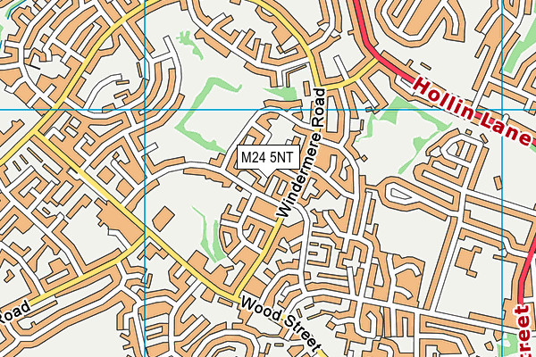 M24 5NT map - OS VectorMap District (Ordnance Survey)