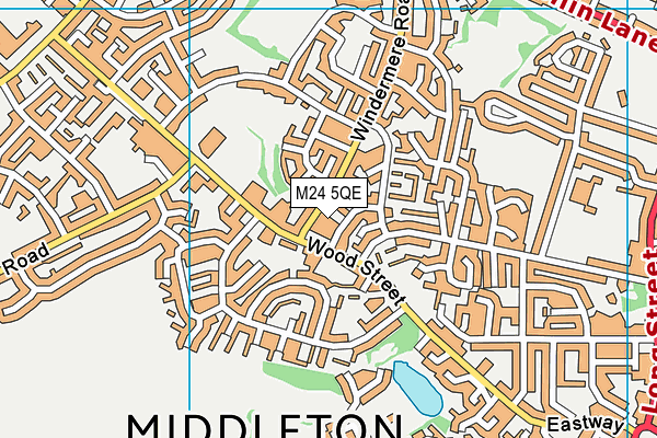 M24 5QE map - OS VectorMap District (Ordnance Survey)