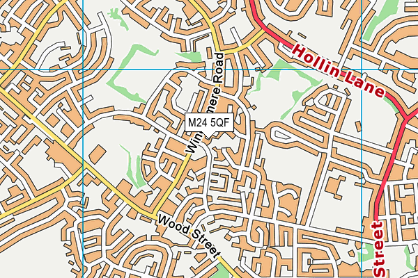 M24 5QF map - OS VectorMap District (Ordnance Survey)