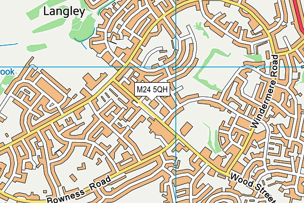 M24 5QH map - OS VectorMap District (Ordnance Survey)