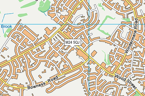 M24 5QJ map - OS VectorMap District (Ordnance Survey)