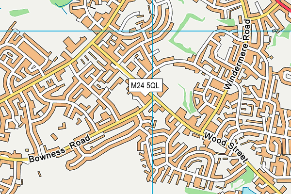 M24 5QL map - OS VectorMap District (Ordnance Survey)