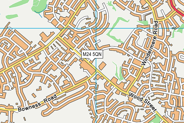 M24 5QN map - OS VectorMap District (Ordnance Survey)