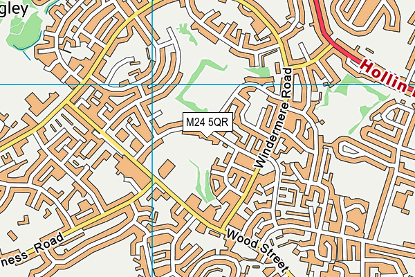 M24 5QR map - OS VectorMap District (Ordnance Survey)