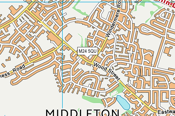 M24 5QU map - OS VectorMap District (Ordnance Survey)