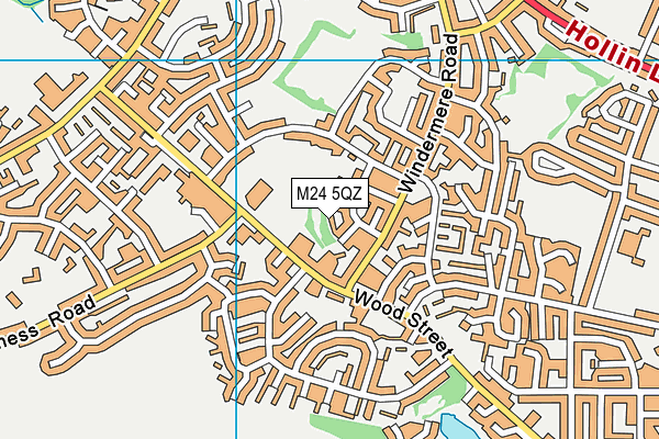 M24 5QZ map - OS VectorMap District (Ordnance Survey)