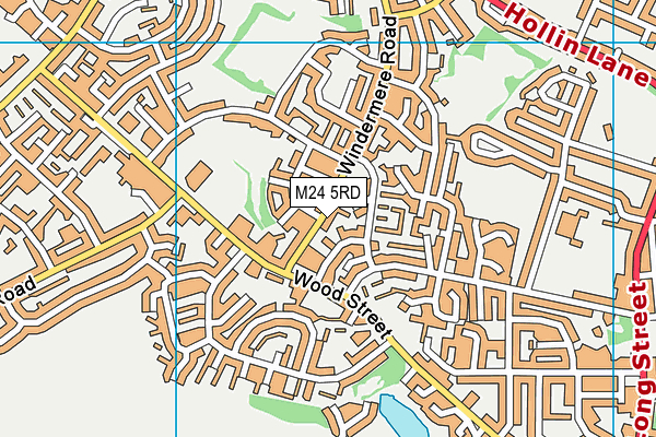 M24 5RD map - OS VectorMap District (Ordnance Survey)