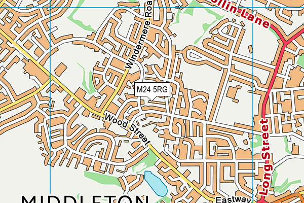 M24 5RG map - OS VectorMap District (Ordnance Survey)