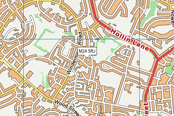 M24 5RJ map - OS VectorMap District (Ordnance Survey)