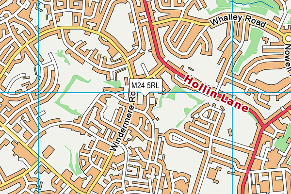 M24 5RL map - OS VectorMap District (Ordnance Survey)