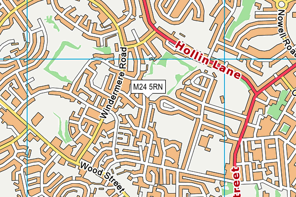 M24 5RN map - OS VectorMap District (Ordnance Survey)