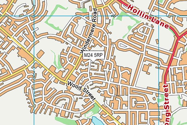 M24 5RP map - OS VectorMap District (Ordnance Survey)