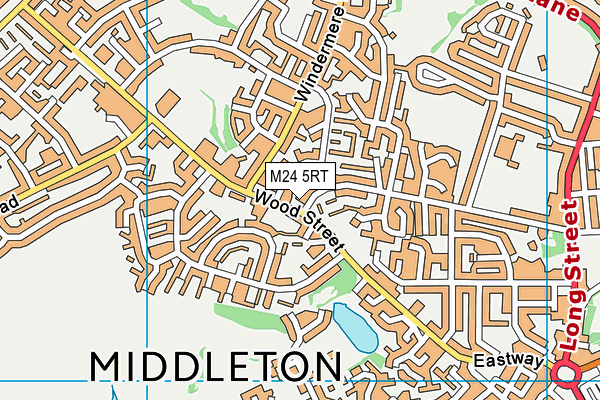 M24 5RT map - OS VectorMap District (Ordnance Survey)