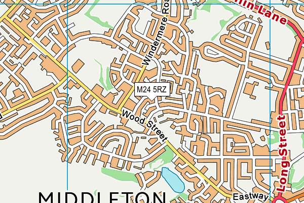 M24 5RZ map - OS VectorMap District (Ordnance Survey)