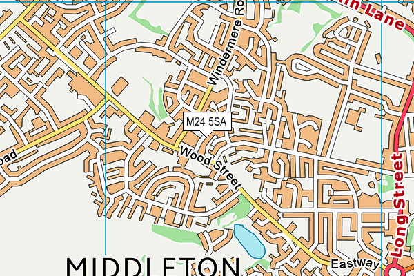 M24 5SA map - OS VectorMap District (Ordnance Survey)