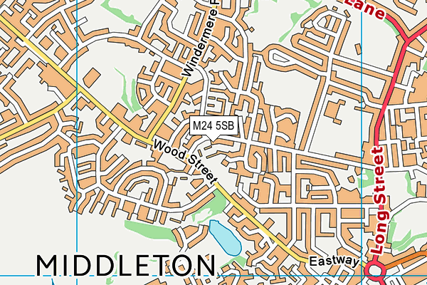 M24 5SB map - OS VectorMap District (Ordnance Survey)