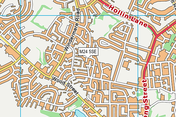 M24 5SE map - OS VectorMap District (Ordnance Survey)