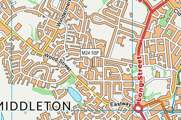 M24 5SF map - OS VectorMap District (Ordnance Survey)