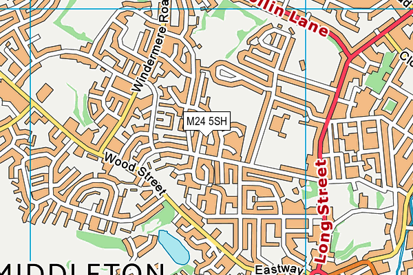 M24 5SH map - OS VectorMap District (Ordnance Survey)