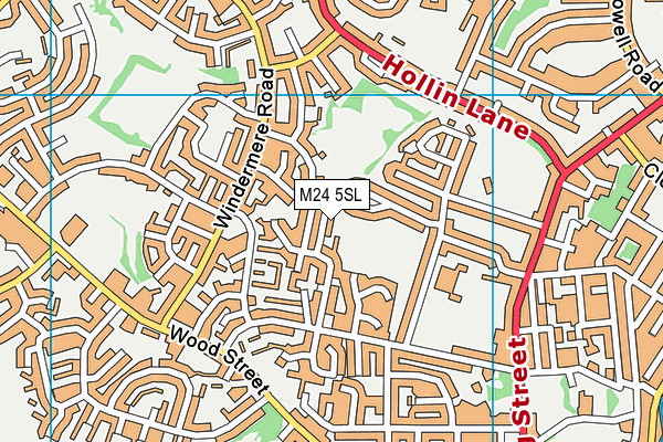M24 5SL map - OS VectorMap District (Ordnance Survey)