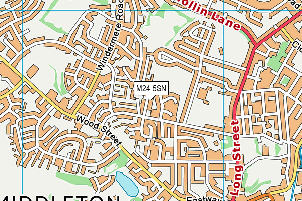 M24 5SN map - OS VectorMap District (Ordnance Survey)