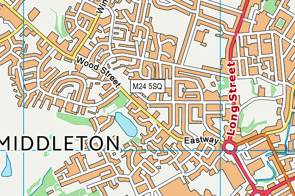 M24 5SQ map - OS VectorMap District (Ordnance Survey)