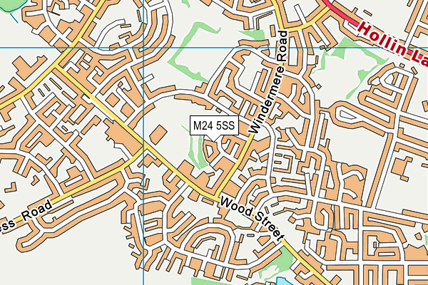 M24 5SS map - OS VectorMap District (Ordnance Survey)