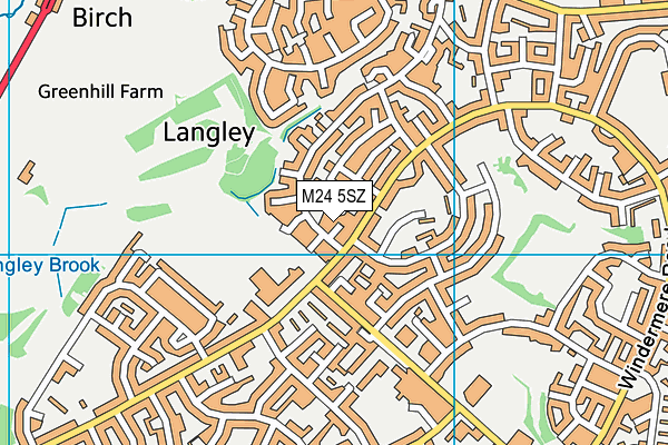 M24 5SZ map - OS VectorMap District (Ordnance Survey)