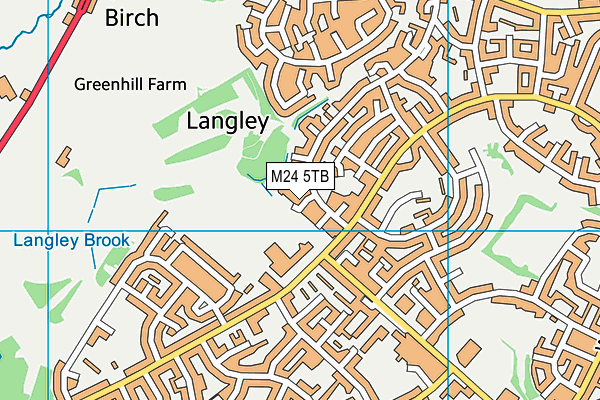 M24 5TB map - OS VectorMap District (Ordnance Survey)