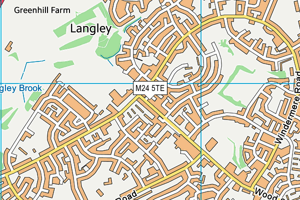 M24 5TE map - OS VectorMap District (Ordnance Survey)