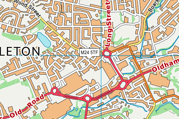 M24 5TF map - OS VectorMap District (Ordnance Survey)