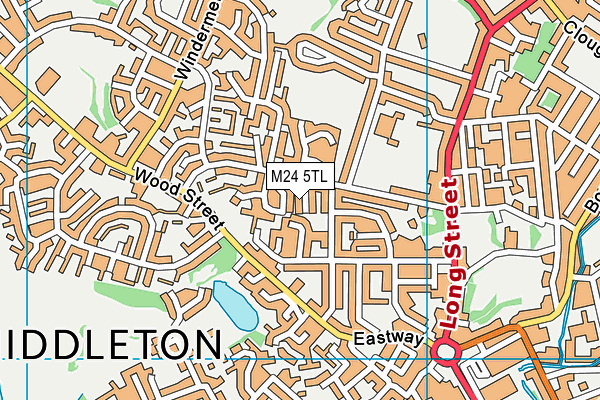 M24 5TL map - OS VectorMap District (Ordnance Survey)