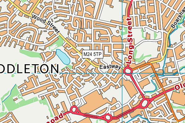 M24 5TP map - OS VectorMap District (Ordnance Survey)