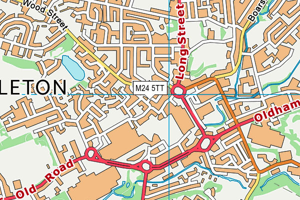 M24 5TT map - OS VectorMap District (Ordnance Survey)