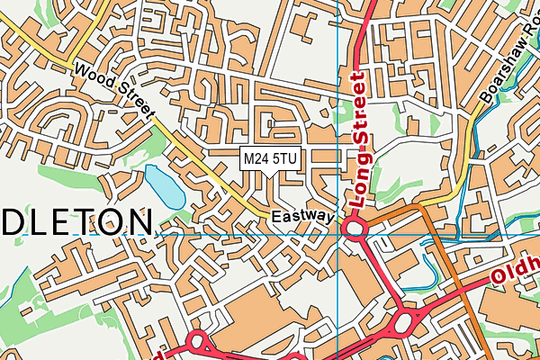 M24 5TU map - OS VectorMap District (Ordnance Survey)