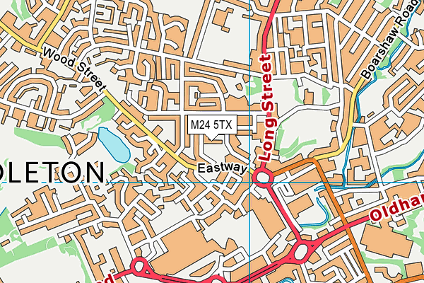 M24 5TX map - OS VectorMap District (Ordnance Survey)