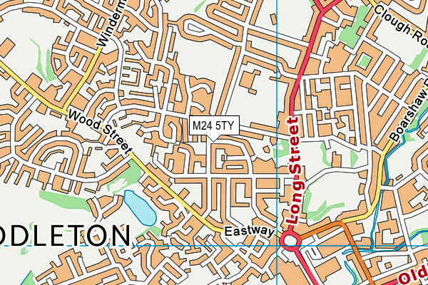 M24 5TY map - OS VectorMap District (Ordnance Survey)